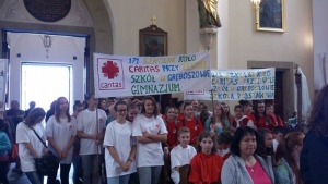 Szkolne Koło Caritas na zjeździe w Grybowie