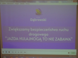 Prelekcja  pn. „Zwiększamy bezpieczeństwo ruchu drogowego"