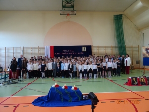 Udział w akcji MEN ,,Szkoła do hymnu''