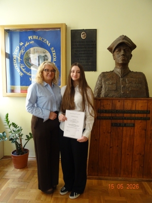 Anna Sobota Finalistką Małopolskiego Konkursu 
Języka Polskiego