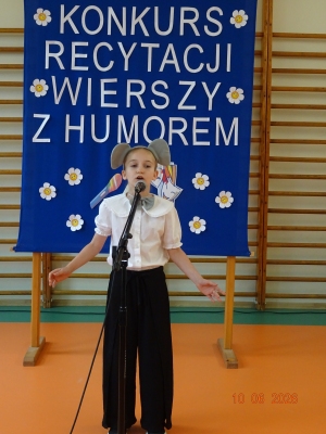  ,,Konkurs Recytacji Wierszy z Humorem''-kl. I-III