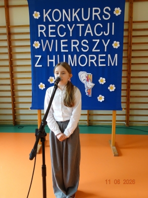  ,,Konkurs Recytacji Wierszy z Humorem''-kl. IV-VIII
