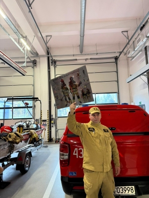 Uczniowie klasy VII i VIII 
w Straży Pożarnej