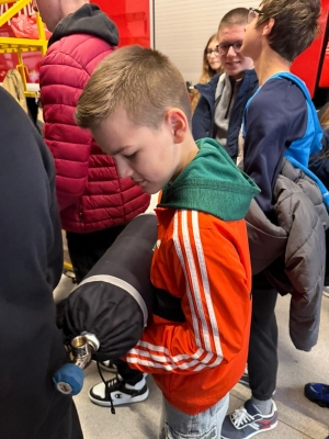 Uczniowie klasy VII i VIII 
w Straży Pożarnej