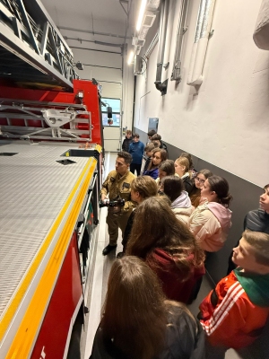 Uczniowie klasy VII i VIII 
w Straży Pożarnej